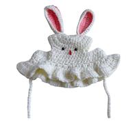 Generisch 2026 Handmade Crochet Hat for Cats Dogs Soft Outdoor Winter Accessory Warm Knitted Hat for Small Medium (White, M)