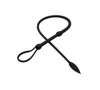 Generisch 2026 Handmade Whips, Woven Training Whips, Medium Weight Leaf Teaching Whips with Sliding Handles, Hanging Rings (Black, 2.5 x 110 cm)