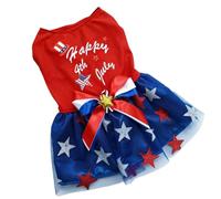 Generisch 2026 Independence Day Mesh Dress in Classic Style for Dogs Cats (A, 25 cm)