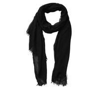 Generisch 2026 Ladies Soft Style Solid Color Fringe Long Edge Scarf, black, One Size