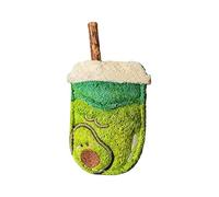 Generisch 2026 Natural Loofah Chew Bone, Silver Vines for Indoor Cats, Interactive in the Shape of a Milk Cup (Green, 11 x 7 cm)