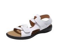 Generisch 2026 New Arrivals Slippers Leopard Print Open Toe Hook Bow Flat Sandals, White, 6 UK