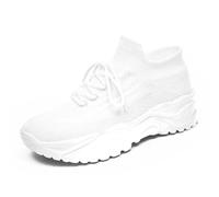 Generisch 2026 New Arrivals Women's Plain Fashionable Four Seasons Lace-Up Sneakers for Women, White, 8 UK