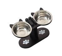 Generisch 2026 Non-Slip Raised Feeding Trough with 2 for Pets Supports Natural Feeding Posture Reduces Neck Strain for Pets - Ideal Your Pet (Black, One Size)