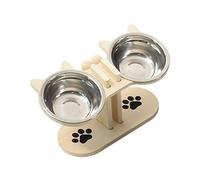 Generisch 2026 Non-Slip Raised Feeding Trough with 2 for Pets Supports Natural Feeding Posture Reduces Neck Strain for Pets - Ideal for Your Pet (Beige, One Size)