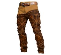 Generisch 2026 Nordic Style Cargo Trousers with Practical Pockets Print - Casual Streetwear Trousers for Everyday Leisure City Stroll, A 28, 5XL