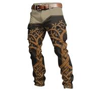 Generisch 2026 Nordic Style Cargo Trousers with Practical Pockets Print - Casual Streetwear Trousers for Everyday Leisure City Stroll, A 25, M