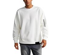 Generisch 2026 Pullover Men's Sweatshirt Spring and Autumn Loose Casual Style Long Sleeve T-Shirts 2 in 1 Crew Neck Sweatshirt, White, 5XL