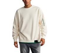 Generisch 2026 Pullover Men's Sweatshirt Spring and Autumn Loose Casual Style Long Sleeve T-Shirts 2 in 1 Crew Neck Sweatshirt, beige, M