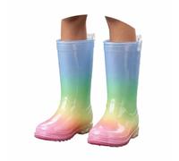 Generisch 2026 rain boots for with colour gradient, medium high sole, for all seasons, ideal for outdoor, camping, rainy season, lightblue, 2 UK