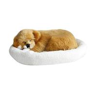 Generisch 2026 Realistic Sleeping Breathing Dog, Furry Dog with Creative Animals, Decoration, Stuffed Animal Doll (I, One Size)