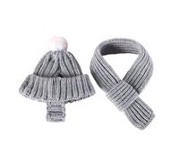 Generisch 2026 Red Knitted Hat with Ear Holes, Warm Winter Hat, Knitted Scarf with Ear Holes, Cute Small Ear Scarf, Suitable for Daily Wear as a Hat for Cold Days Parties (C, B)