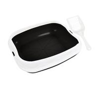 Generisch 2026 Semi-Closed Cat Litter, Suitable for Odour Neutralisation, Breathable Materials and Easy to Observe (Black, B)