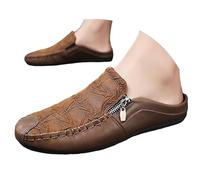 Generisch 2026-Sleek slip-on summer shoes with breathable upper material and non-slip sole. Comfortable to put on and take off thanks to the open heel for optimal everyday use., brown, 9 UK