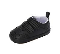 Generisch 2026 Spring Baby Toddler Shoes with Flat Bottom for Boys Girls Comfortable Non-Slip Sole Double Hook Loops in Simple Style, black, 2.5 UK Child