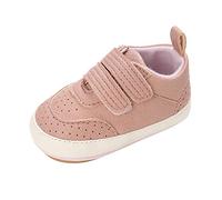 Generisch 2026 Spring Baby Toddler Shoes with Flat Bottom for Boys Girls Comfortable Non-Slip Sole Double Hook Loops in Simple Style, pink, 5 UK Child