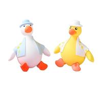 Generisch 2026 Squishy Stress Duck, Funny, Stretchy, Soft, Dress Duck, Luminous Duckling, Pulls, Duck Doll, Crushes Stress (White, 16 x 13 x 9 cm)