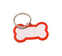 Generisch 2026 Stainless Steel, Engraved, Glitter, Bone-shaped, ID, Double Individual Text, Cat Name (Red, 4.1 x 2.3 cm)