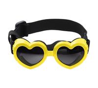 Generisch 2026 Sunglasses for Small Dogs, Safety Glasses with Adjustable Strap, Heart Shaped Fog Sunglasses for Pets, Dogs, Sunglasses, Dog Glasses (Yellow, One Size)