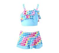 Generisch 2026 - Swimsuit for Girls Two Piece Rainbow Bikini Swimsuit for 3 to 14 Years Swimming Pool Hot Spring Natatorium Swimsuit Black, lightblue, 10-14Years