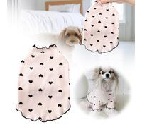 Generisch 2026 Thin Dog Clothes for Spring Summer for Small Dogs Cats Cute Home Base Shirts Vests Hearts (E, 30 cm)
