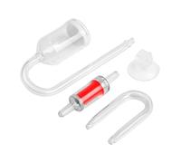 Generisch 2026 U-shaped glass diffuser for aquariums produces a rich, quiet bubbling (suction base) (Red, One Size)