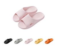 Generisch 2026 Unisex Flip Flops, Women's and Men's Mules, Soft Slippers, Lightweight Slip-On Bathing Shoes, Plain and Striped Sandals, Silent Non-Slip Slippers for Summer, pink, 4 UK