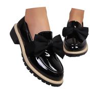 Generisch 2026 Versatile High Sole Loafers in Classic British Design, Simple Plain Casual Shoes for All Day Wear, BK1, 5 UK