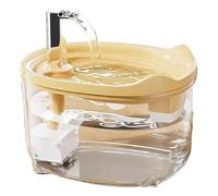 Generisch 2026 Water Triple Filter Pet Water 2025 50.72 oz / 1.5 L Automatic Cat Dog Quiet with LED Indicator for Cats Dogs (Yellow, One Size)