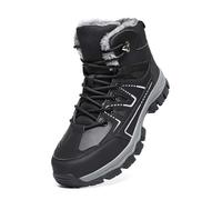 Generisch 2026 Winter Ankle Boots, Outdoor Hiking Shoes with Fleece Lining, Comfortable Lacing, Non-Slip Sole for Cold Weather Walks and Casual Everyday Companion, black, 7 UK