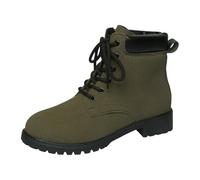 Generisch 2026 Winter Fashion Pointed Toe Low Heel Comfortable Slip On Casual Shoes with Non-Slip Sole, Army Green, 8 UK