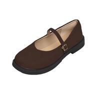 Generisch 2026 Women's Casual Mary Jane Block Heel Square Toe French Strap Everyday Wear, coffee, 9 UK