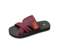 Generisch 2026 Women's Summer Fashion Fabric Flip Flops Outdoor Casual Comfortable Beach Slippers Black Women's Shoes Elegant, Brick Red, 9 UK