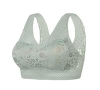 Generisch 2026 Women's Summer Ice Silk Seamless Beauty Back Bra Gathers Together Without Steel Ring Wiping Bra Lace Underwear Women's Chest Wrap Sports Vest Yoga Set Women's Clothing, Green, XXL