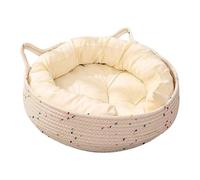 Generisch 2026 Woven Cat Bed with Removable, Washable Rope, Round Cat Bed for Small to Large Cats Indoor (A, One Size)