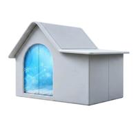 Generisch 2027 Cat Cold Cave with Air Conditioning, Cat Cave with Built-in Cold Storage, Small Cat Villa (Grey, 50 x 30 x 35 cm)