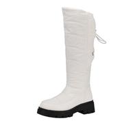 Generisch 2027 Warm Mid-Height Winter Boots, Lined Thermal Boots with Lace-Up Back and Thick Sole, White, 10 UK