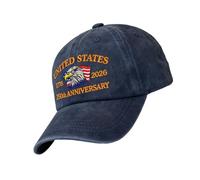 Generisch 250 Years USA Retro Adjustable Breathable Caps, America 250th Hat - For Birthday Halloween Outdoor Fishing Summer Camping Garden Yard Hiking Work Travel, navy
