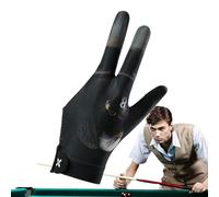 Generisch 3-Finger Billiard Glove, 3-Finger Pool Gloves for Men, Elastic Adjustable Cue Sports Accessories for Cyclists, Golfers, Athletes, Women, Teenagers, Parents