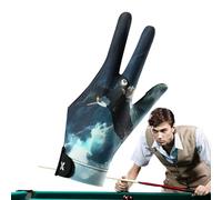 Generisch 3-Finger Billiard Glove, Pool Glove for Left-Handed Users, Elastic Adjustable Cue Sports Accessories for Cyclists, Golfers, Athletes, Women, Teenagers, Parents