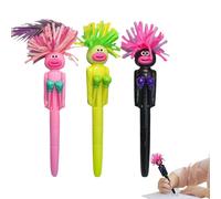 Generisch 3 Pack Funny Boxing Ballpoint Pens - School Stationery, Stress Ease Ballpoint Pens with Punching Action, Novelty Fighter Ink, Writing Tools for Boys Girls Teens Students Collectors Artists