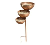 Generisch 3-Tier Water Trough for Birds with Ground Spike | Garden Bird Bath Rain Catchers for Outdoors, Garden, Patio, Balcony, Yard, Pathway, Lawn