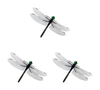 Generisch 3 x Dragonfly Figure, Realistic Bird Scarer, Dragonfly Figure Art, Simulated Dragonfly Artifact Model, PVC Dragonfly Pendant Bag Decoration, for Outdoor Garden Farm