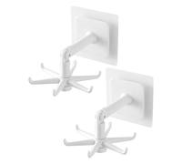 Generisch 360° Rotating Kitchen Hooks, Space-Saving Utensil Holder for Wall Mounting with 6 Claws, Rotating Folding Hook X2, Foldable Multi-Purpose Organiser for Kitchen Appliances, Kitchen