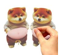 Generisch 3D Animal Belly Stickers, Cute Dog Stickers, Anti-Stress 3D Belly Diary Stickers, for Children, Adults, Laptop Cases, Mobile Phone Cases, Notebooks, Diaries, Crafts, Party Favors