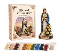Generisch 3D Beads Craft Kits for Religious Figures: DIY Kit for Mary Sculpture, Creative Communion Gift, Spiritual Decoration for Home