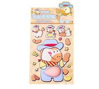 Generisch 3D belly stickers, decorative stickers, anti-stress animal belly journal decorations, for laptop bags, mobile phone cases, journals, planners, crafts, children, adults, party