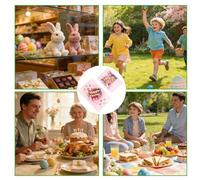 Generisch 3D Birthday Card, 3D Spring Eggs and Figures Made of Paper as a Keepsake, Easter Card with Warm Greeting Message, for Husband, Girlfriend, Mother, Father, Teacher, Friends, Family