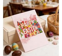 Generisch 3D Birthday Card with Easter Egg and as a Memory, Easter Card with Warm Greeting Message for Husband, Girlfriend, Mother, Father, Teacher, Friends, Family