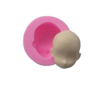 Generisch 3D Face Silicone Mould - 3D Doll Head Baby Face Silicone Cake Moulds, DIY Handmade Soap Clay Mould for Fondant, Chocolate, Rubber Biscuits, DIY Cake Decoration Accessories